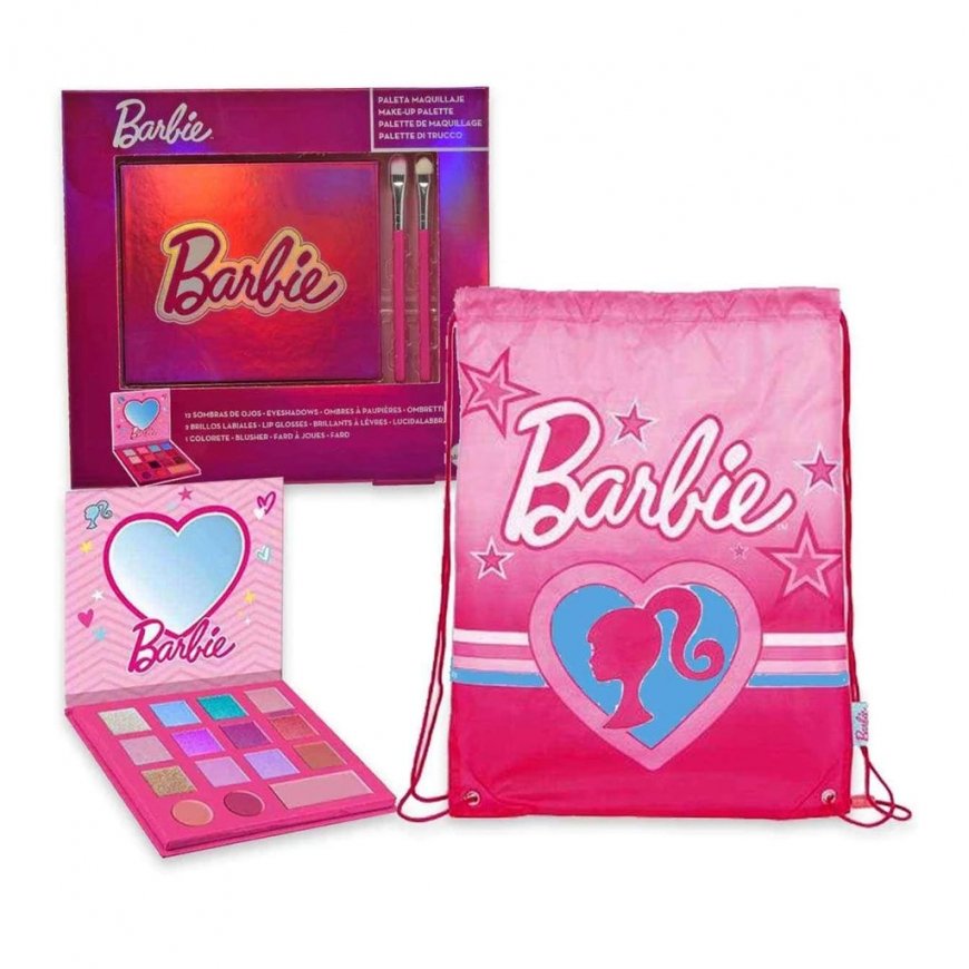 Karinė Barbie vaikų rinkinys akių šešėliui ir lūpų blizgiui 1 vnt