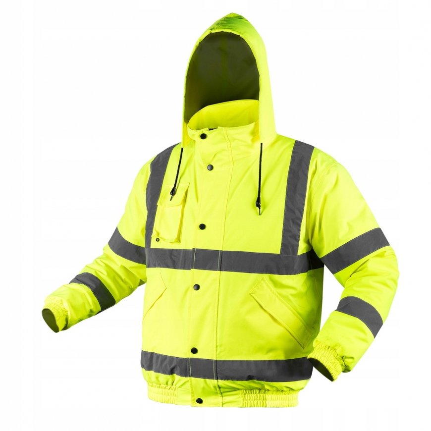 Neo Tools Store visible work jacket, lightly padded, bomber jacket, yellow, size S