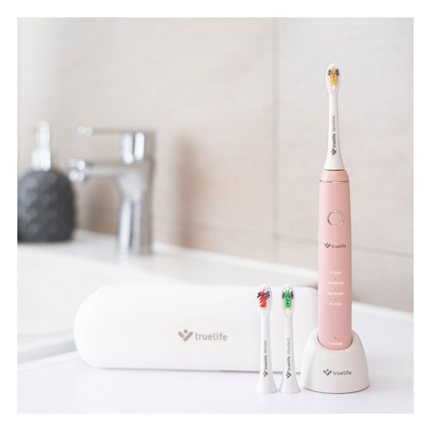 TrueLife SonicBrush Compact Pink Lapsi Sonic-hammasharja Vaaleanpunainen, Valkoinen – 2