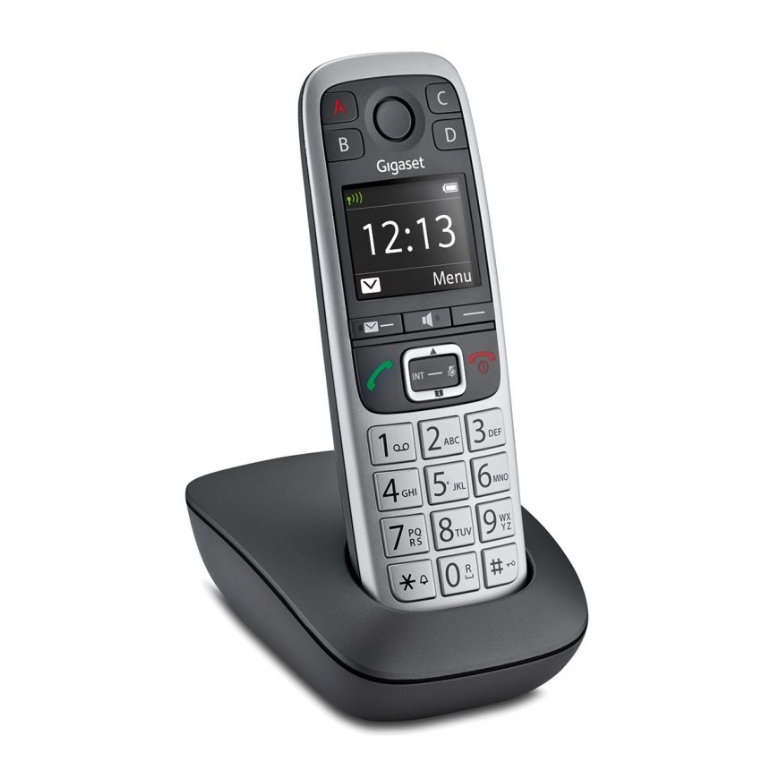 Gigaset E560 Аналоговый/DECT телефон Черный, Серебристый