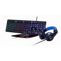 Gembird GGS-UMGL4-02 tastatūra Pele iekļauta Speļu USB QWERTY Amerikāņu angļu valoda Melns Gembird GGS-UMGL4-02 tastatūra Pele iekļauta Speļu USB QWERTY Amerikāņu angļu valoda Melns