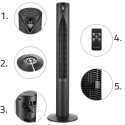 Вентилятор-колонна Lovio LVTF202Y24C-BK AirWave PRO черный