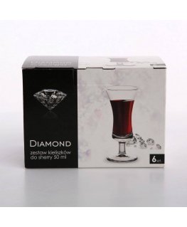 DIAMOND KPL.6 LIQUEUR/SHERRY GLASSES 50ML