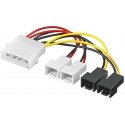 Goobay Power Cable/Adapter for PC Fans, 5.25 Inch Male to Fan 2x 12 V/2x 5 V, 0.15 m Goobay Power Cable/Adapter for PC Fans, 5.25 Inch Male to Fan 2x 12 V/2x 5 V, 0.15 m