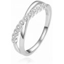 Agato Silver open ring with zirconias AGT-R60W Agato Silver open ring with zirconias AGT-R60W
