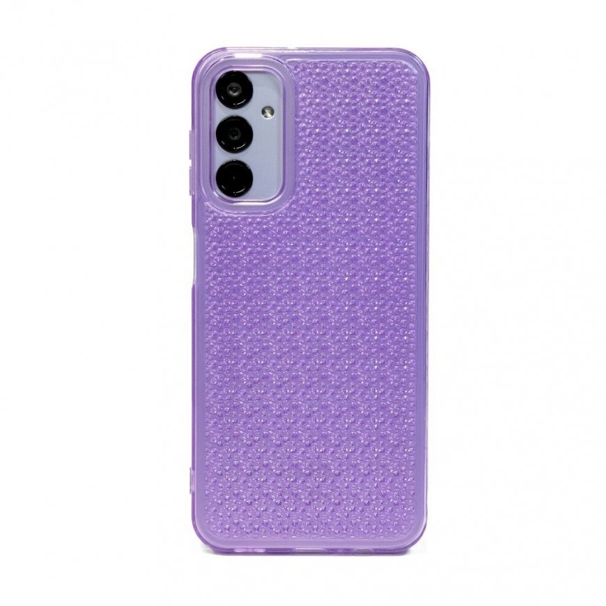 Samsung Galaxy A14 5G silikoninis dėklas Shine skaidrus violetinis