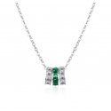 Agato Elegant silver pendant with zircons AGT-N039WGR Agato Elegant silver pendant with zircons AGT-N039WGR
