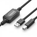 Active USB 2.0 AB UGREEN US122 printer cable, 10m (black) Active USB 2.0 AB UGREEN US122 printer cable, 10m (black)