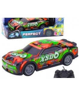 Lean Toys Remote Control Racing Car with Illuminated Body 27MHz