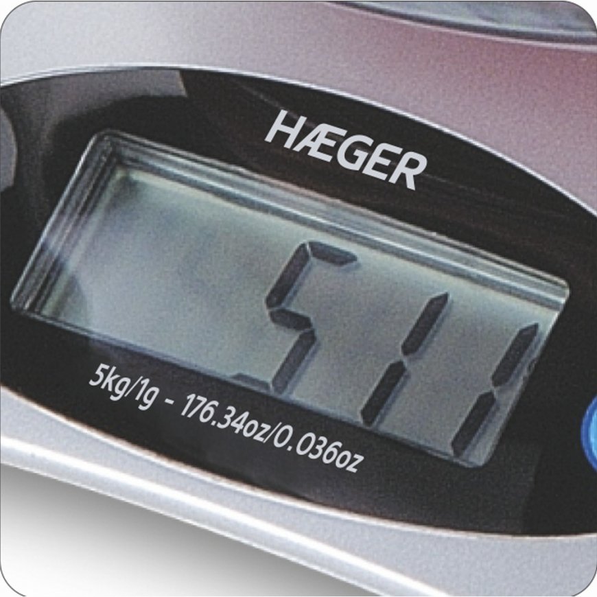 Haeger KS-05B.002B kitchen scale Stainless steel Rectangle Electronic kitchen scale – 2
