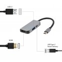 Gembird A-CM-COMBO3-02 док-станция для ноутбука Проводная USB 3.2 Gen 1 (3.1 Gen 1) Type-C Серебрист Gembird A-CM-COMBO3-02 док-станция для ноутбука Проводная USB 3.2 Gen 1 (3.1 Gen 1) Type-C Серебрист