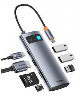 Baseus Metal Gleam 7in1 HDMI 4K 60Hz USB-C Hub | 3x USB 3.0 | US