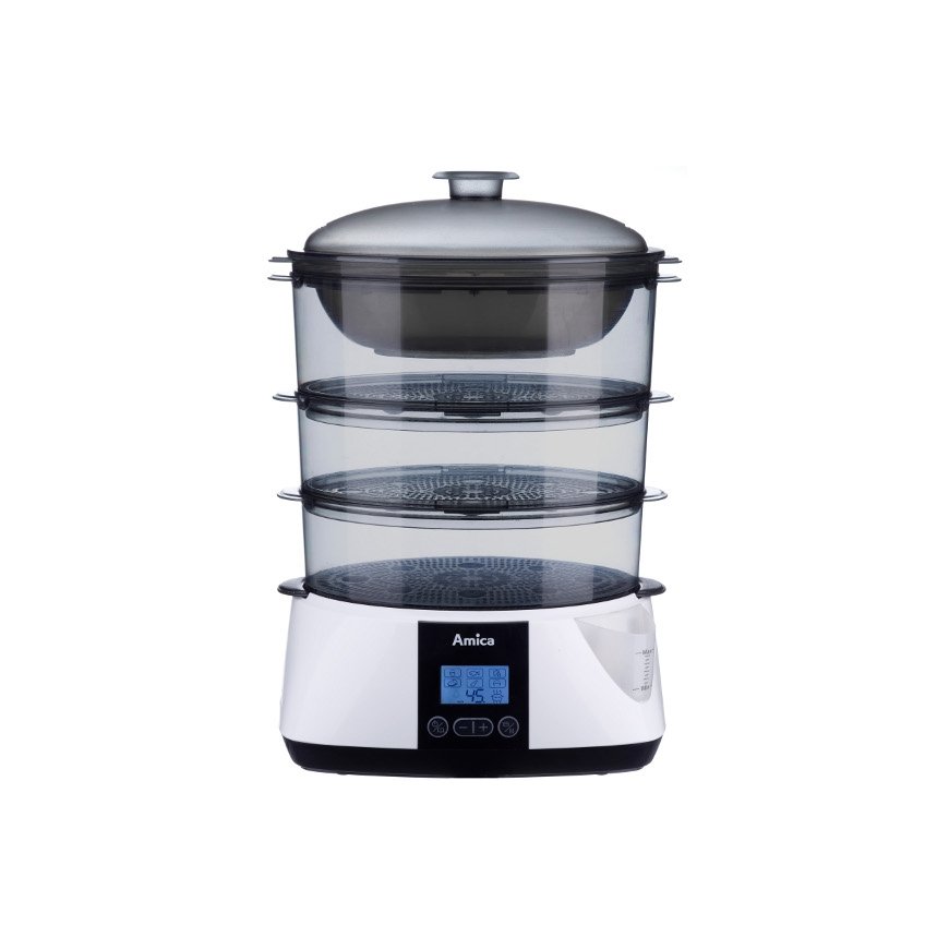 Amica PT 3011 steam cooker 3 basket(s) Countertop 900 W White