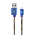 Cablexpert CC-USB2J-AMCM-2M-BL USB kabelis USB 2.0 USB A USB C Zils Cablexpert CC-USB2J-AMCM-2M-BL USB kabelis USB 2.0 USB A USB C Zils