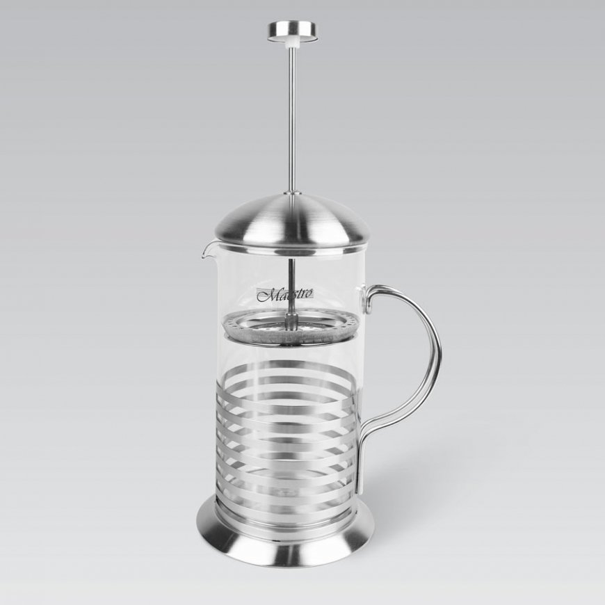 Maestro MR-1664-600 ручная кофеварка Френч-пресс 0,6 L Нержавеющая сталь, Прозрачный – 3