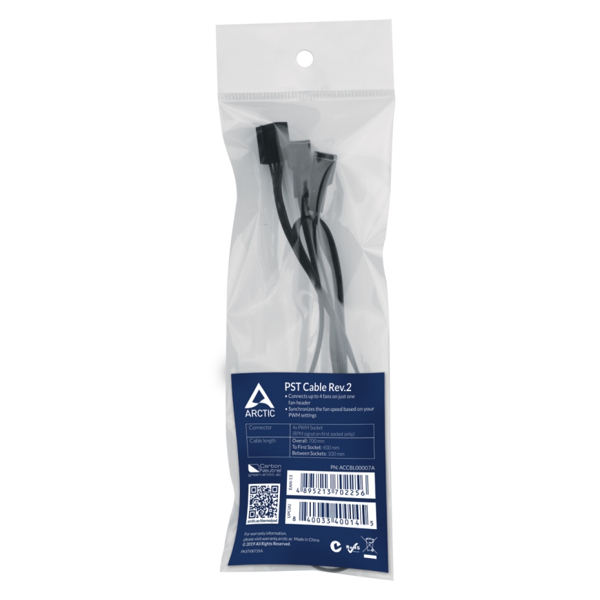 ARCTIC PST Cable Rev. 2 - PWM Sharing Cable for 4 Fans – 3