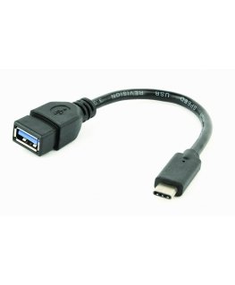 Gembird A-OTG-CMAF3-01 USB kabelis 0,2 m USB C USB A Melns