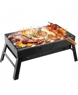 Grillpapa Super Compact Barbeque Käännettävä Metalligrilli 36x29x6.8cm, ihanteellinen piknikille ja leirintään