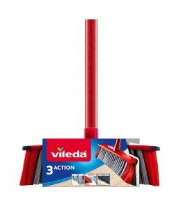 Vileda 4023103173286 broom Indoor Hard bristle Grey, Red