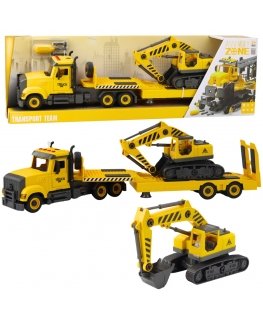 Lean Toys Kuorma-auto telakaivurilla, valot ja äänet