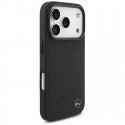 Чехол Mercedes Leather Large Laurel Leave MagSafe для iPhone 17 Pro черный