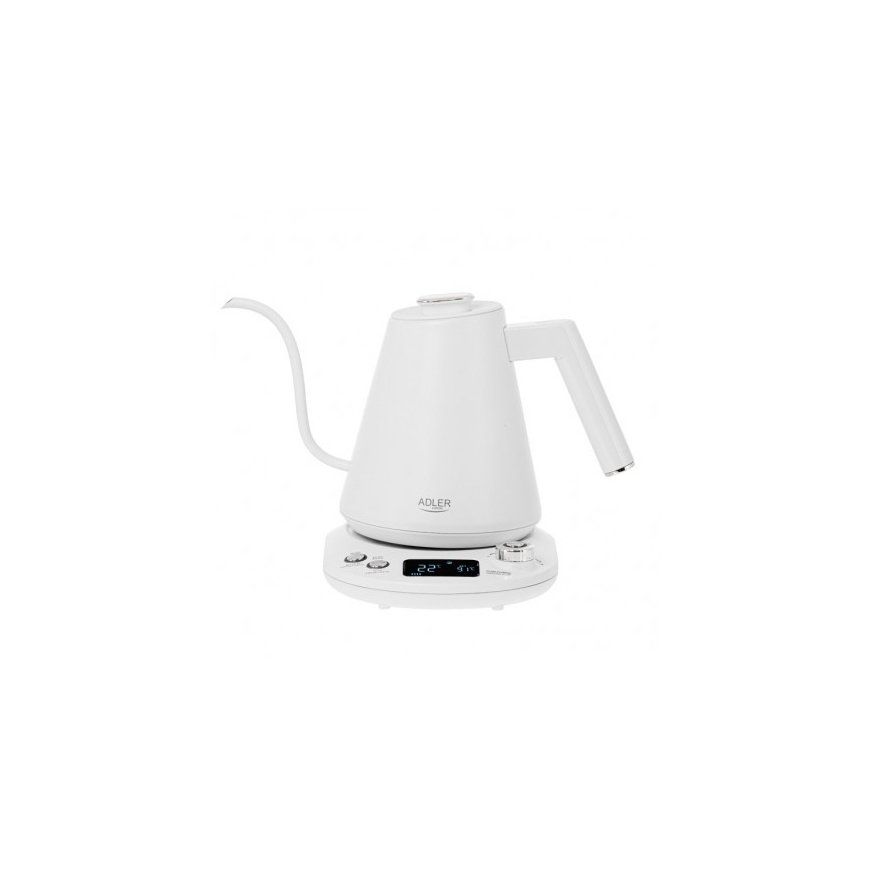 El. tējkanna 1,0L ar temperatūras regulāciju ADLER AD-1349W