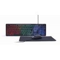 Gembird KBS-UML-01 klaviatuur Hiir kaasa arvatud Kodu USB QWERTY Ameerika inglise keel Must