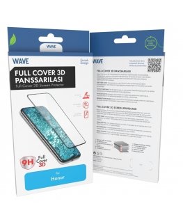 Wave Full Cover 3D Panssarilasi, Honor 400 Pro, Musta Kehys