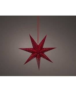 Lumineo LED dekoratyvinė žvaigždė su šviesa, raudona, 58 cm