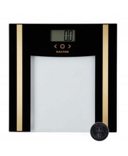 Salter SA00550BGCFAS Glass Analyser Bathroom Scale Black/Gold