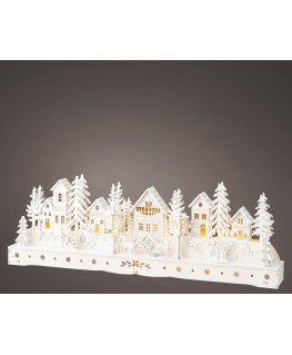 Lumineo зимний столовый декор с огнями, белый, на батарейках