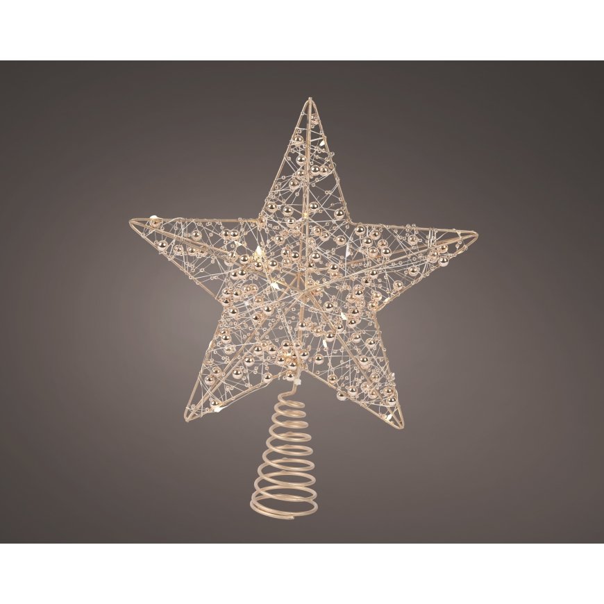Lumineo Christmas tree top decoration star, warm white – 2