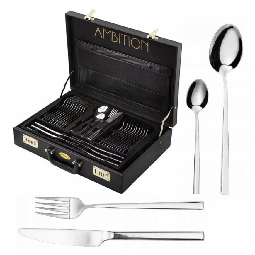 "How" 72-piece AMBITION cutlery set for 12 people