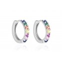 Agato Silver Ring Earrings with Colored Zirconias AGT-E192KC Agato Silver Ring Earrings with Colored Zirconias AGT-E192KC
