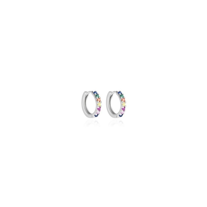 Agato Silver Ring Earrings with Colored Zirconias AGT-E192KC – 2