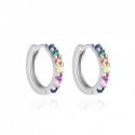 Agato Silver Ring Earrings with Colored Zirconias AGT-E192KC Agato Silver Ring Earrings with Colored Zirconias AGT-E192KC