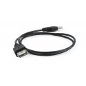 Gembird CC-USB2-AMAF-75CM/300-BK USB кабель USB 2.0 0,75 m USB A Черный Gembird CC-USB2-AMAF-75CM/300-BK USB кабель USB 2.0 0,75 m USB A Черный