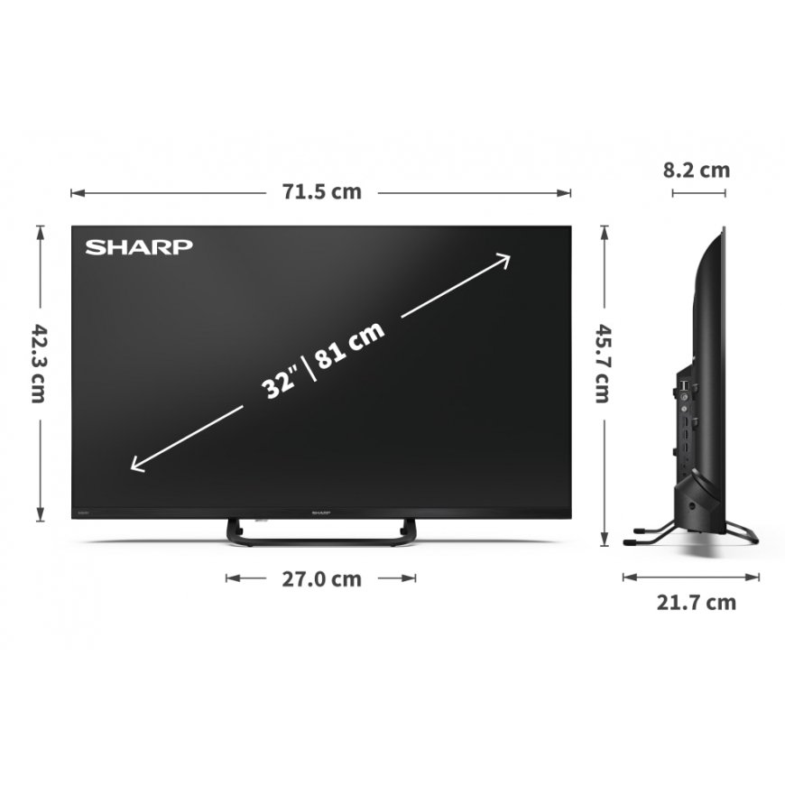 Sharp | 32HF3865E | 32 | Išmanusis TV | Google – 2