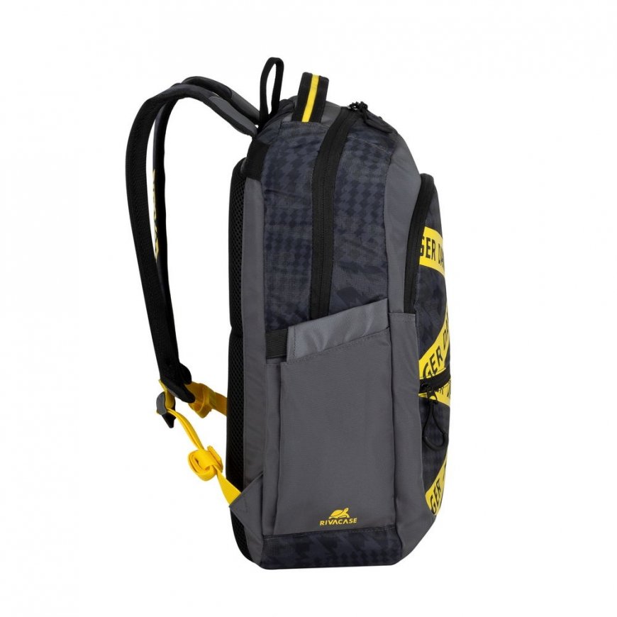 Rivacase Erebus 39,6 cm (15.6") Mugursoma Kamuflāža, Pelēks, Dzeltens – 2