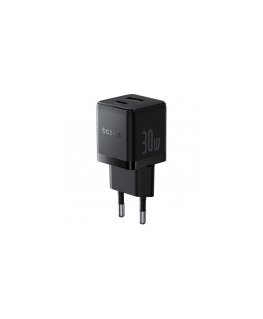 Baseus Palm 30W USB-C USB-A seina laadija - Must