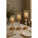 ATL Candle Holder Set with Inserts and Decorative Crystals, 3 pieces, 40/34/28 cm ATL Candle Holder Set with Inserts and Decorative Crystals, 3 pieces, 40/34/28 cm