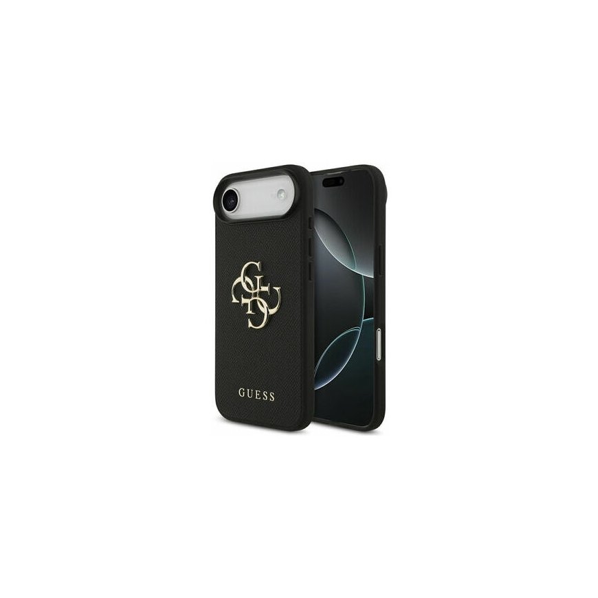 Guess Grained Big 4G & Classic Logo -kotelo iPhone Air musta – 2