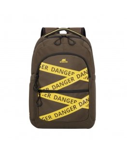 Rivacase Erebus 39.6 cm (15.6") Backpack Khaki, Yellow