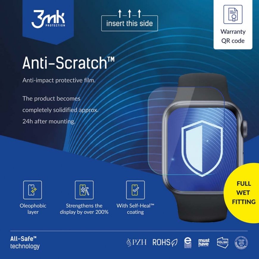 3mk All-Safe - AIO protective film against scratches, fully suitable for wet use, 5 pcs. – 2