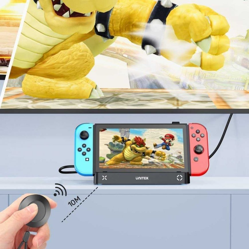 Unitek docking station for Nintendo Switch, PD 100W, HDMI 4K, RJ-45, card reader – 2