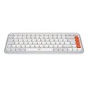 Logitech 920-013072 klaviatūra Universalus „Bluetooth“ QWERTY JAV tarptautinė versija Oranžinė, Balt Logitech 920-013072 klaviatūra Universalus „Bluetooth“ QWERTY JAV tarptautinė versija Oranžinė, Balt