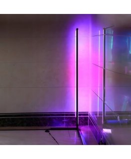 Retoo stūra grīdas lampa ar pulti 256 RGB LED krāsas 150 cm