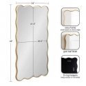 MIRROR ALUMINIUM OVAL SHAPE 30X100 CM, LIGHT WOOD FINISH WITH A HOOK ON THE BACK MIRROR ALUMINIUM OVAL SHAPE 30X100 CM, LIGHT WOOD FINISH WITH A HOOK ON THE BACK