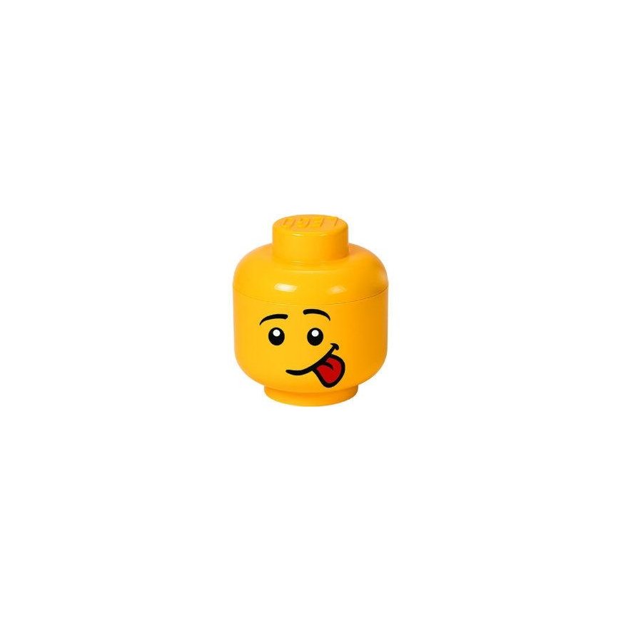 Kopenhagassa sijaitseva LEGO-säilytysrasia – pieni ikoninen pää (tyhmä)