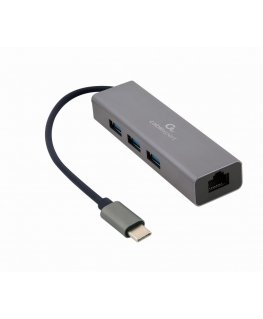 Gembird A-CMU3-LAN-01 sülearvuti dokk ja pordireplikaator USB 3.2 Gen 1 (3.1 Gen 1) Type-C Hall